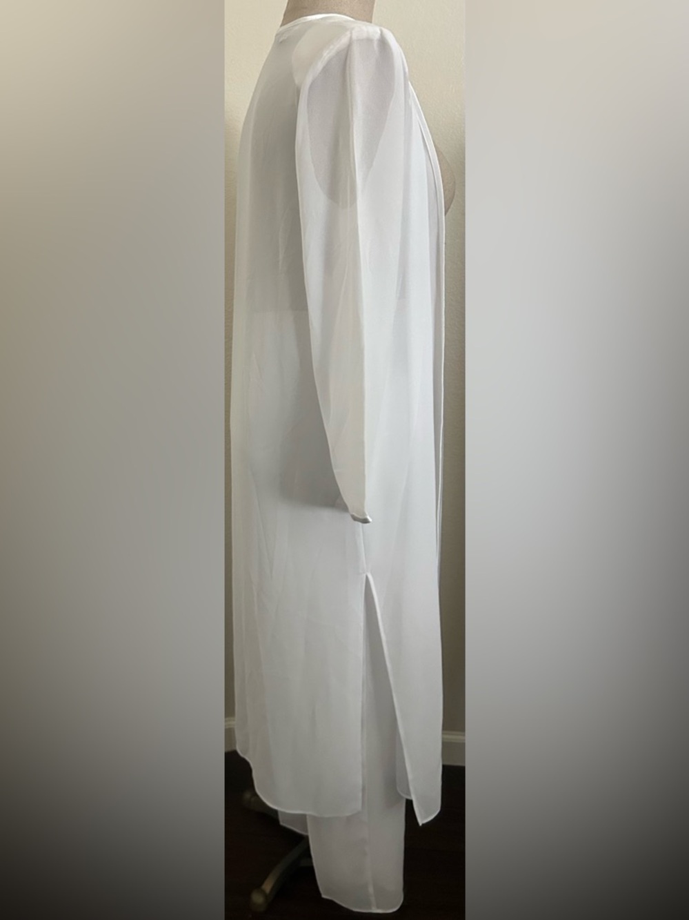 Long Sheer Duster with Rhinestone And Pants - Picture 8 of 15
